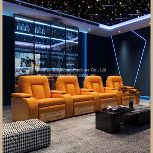 Private Home Theater Sofa and Chair Combination Space Capsule Electric Movie Hall Audio-visual Room Villa Leather Sofa thumbnail-4