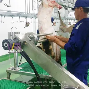 Easy Install Sheep Slaughter House Hydraulic Skinning Machine For Goat Slaughtering thumbnail-1