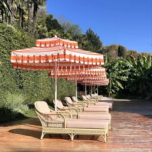 Double Top Lace Parasol Lace Irregular Custom Column Umbrella Courtyard Garden Villa Sun Umbrella thumbnail-2
