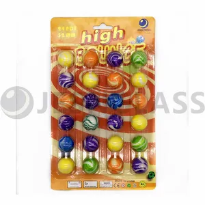 Hot Sale 24pcs 32MM High Bouncy Ball Children's Toy Rubber Balls Blister Card Package thumbnail-1