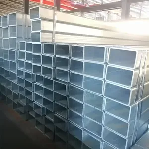Hot Dipped Galvanized Square Hollow Tube, ERW Welded Carbon Steel Square Pipe for Steel Structure Engineering thumbnail-1