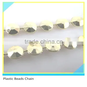 Crystal Bead Trim Sew on Silver Plastic Material Round 10 Yards 1 Card thumbnail-2