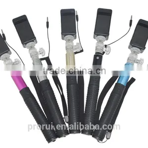 2016 Innovative Wired Control Selfie Stick With Colorful Cable for Smartphone thumbnail-2