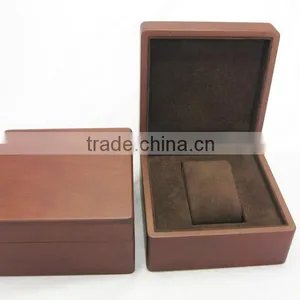 W514 Luxury Storage Display Wooden Single Watch Packaging Box Lining Velvet thumbnail-3