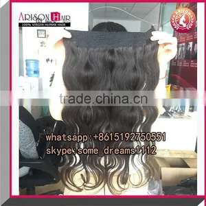 Brazilian Virgin Remy Flip in Hair Extension Halo Hair Extensions thumbnail-5