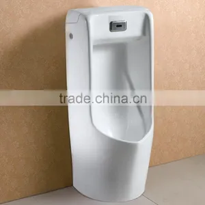 Modern Style Floor Standing White Glazed Ceramic Sensor Urinal thumbnail-5