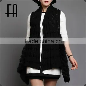 Factory Direct Wholesale Price Rabbit Wool Knit Vest /rabbit Knitted Vest With Wool thumbnail-1