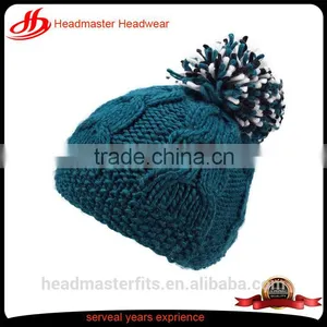 Wholesale Blank Winter Knitted Crochet Free Pom Kids Baby Beanies Hats thumbnail-2