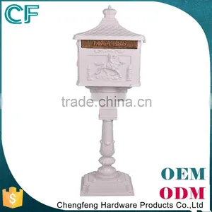 Foshan Manufacturer Casting Aluminiun Apartment Building Vintage White Mailbox Letterbox thumbnail-1