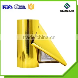 Color Coated and Laminated Polyester Film, Colored Plastic Gold Metalized PET Film thumbnail-4