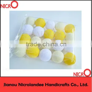 Cotton Ball Pom Pom Garland Decorative Handmade Ball thumbnail-1