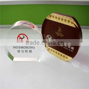 Transparant Acrylic Signboard for NO SMOKING thumbnail-1