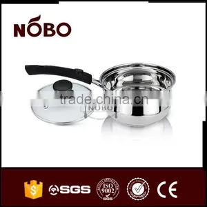 Wholesale Stainless Steel Milk Pot With Glass Lid thumbnail-1