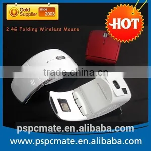 Optical Coreless Foldable Folding Arc Wireless Mouse Mice+USB 2.4G Snap-in Receiver OEM thumbnail-1