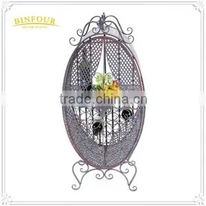 Unique Metal Wine Bottle Holder Wine Rack Round Red Wine Stand thumbnail-3