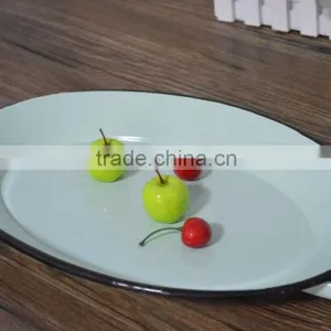 Oval Logo Cusomized Party Fruit Enamel Tray thumbnail-1