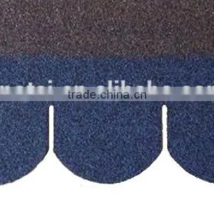 Fish-scale Asphalt Roofing Sheet Fiberglass Bitumen Shingles thumbnail-1