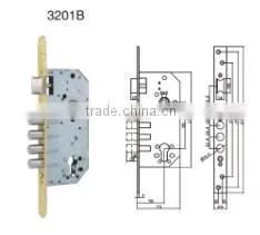 Europe Cylinder Hole Mortise Lock Body thumbnail-1