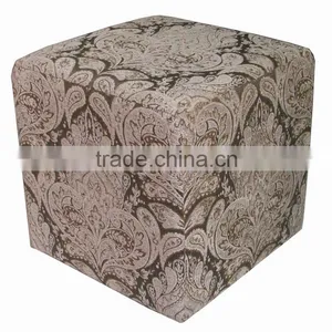 Cotton Fabric Square Home Ottoman Furniture for Decoration thumbnail-1