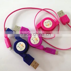 CE ROHS Approved Retractable Data Cable for Mobile Phone thumbnail-4