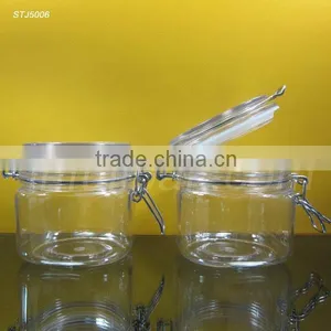 400ml Square Clip Top Handled Jar With Locking Lid thumbnail-1