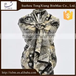 Silk and Wool Scarf for Women thumbnail-1