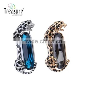 Hot Selling New Fashion Men's Brooch, Sexy Leopard and Big Rhinestone Brooch thumbnail-6