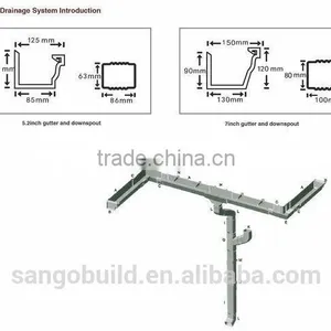 Building Materials Name Plastic K-style Large Diameter Plastic Drain Pipe Clear PVC Gutter thumbnail-2