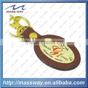 Novelty Blank Custom Made Metal Leather Keychain thumbnail-5