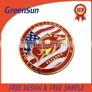 Modern Grand Design Antique Gold Challenge Coin thumbnail-1
