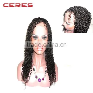 High Quality Virgin Brazilian Human Hair Natural Color Full Lace Wig With Baby Hair thumbnail-1