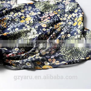 Latest Fashion Design Backless Chiffon V-neck Priting Slim Fit Shirts Ladies Tops thumbnail-5