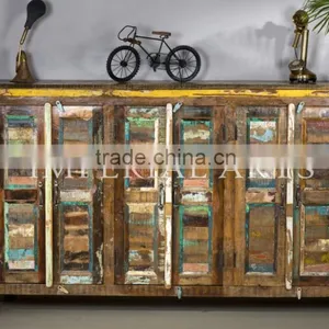 INDIAN MANGO WOOD 3 DOUBLE DOOR SIDE BOARD thumbnail-1