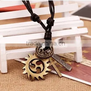 Manufacturers Selling Leather Punk Necklace Vintage Leather Necklace Hot Wheels Necklace thumbnail-3