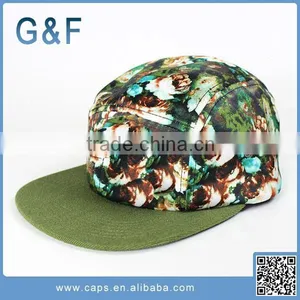 Custom Printed Blank 5 Panel Snapback Hat thumbnail-6