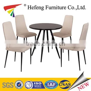 MDF and PVC Marterial Dining Room Table and Chairs thumbnail-1