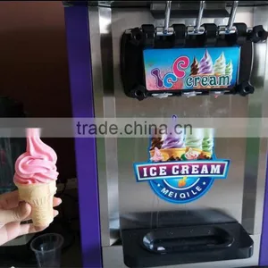 China Supplier Factory Price 3 Head Rainbow Soft Ice Cream Machine thumbnail-2