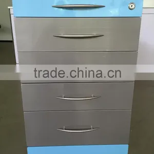 Dental Trolley, Stainless Steel Mobile Cabinet With ABS Trays thumbnail-3