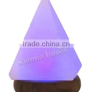 White USB Salt Lamp Pyramid thumbnail-1