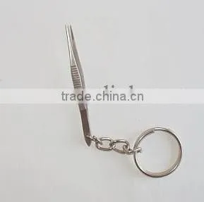 Tweezer Keychain Silver Material Matel thumbnail-1