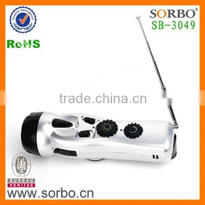 Handcrank LED FM Radio Flashlight Rechargeable LED Flashlight thumbnail-1