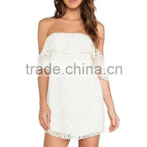 Women Party Dress Off the Shoulder Sleeveless Boulee Lace Party Dress Sexy Party Dress thumbnail-2