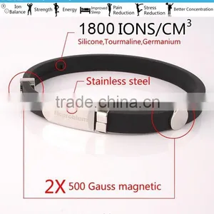 Noproblem P023 Germanium Tourmaline Power Elastic Stainless Steel Bracelet thumbnail-3