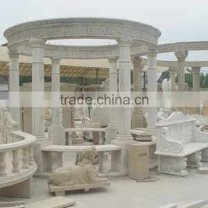 Full Handmade European Style Gazebo & Pavilion Natural Stone Kiosk thumbnail-5