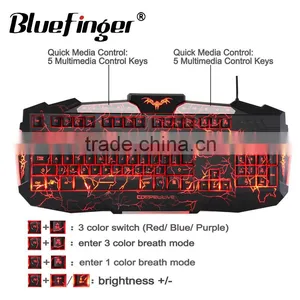 Popular USB Wired Backlit Keyboard With Cool Crack Parttern thumbnail-3