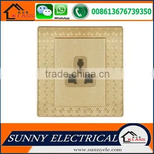 KB6 Painting Golden Rock Button Electric Luxury Wall Muili Function 3 Pin Nuiversal Socket thumbnail-1