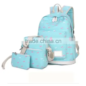 Canvas Young School Bag, 3pcs School Bag Set thumbnail-3