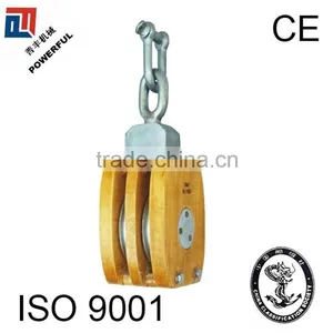 WITH SHACKLE JIS EYE TYPE TRIPLE WOODEN PULLEY thumbnail-6