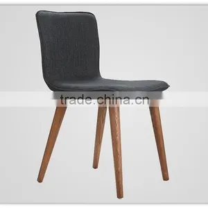 Black Fabric Wooden Dining Chairs thumbnail-1