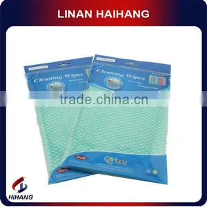 China OEM Supplier Polyester 35gsm Meshed Dyed Water Absorbent Kitchen Cleaning Cloth thumbnail-3